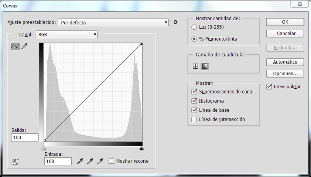 Curvas en Photoshop