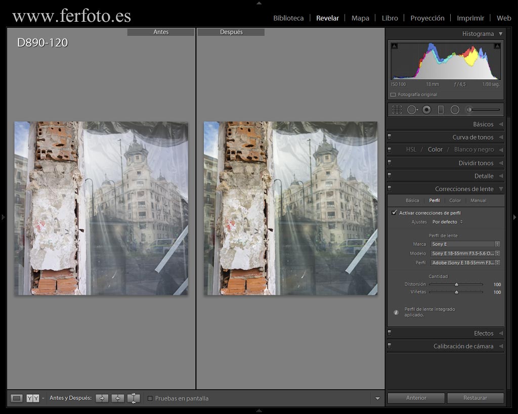 Adobe Lightroom CC 2015 Correcciones de lente