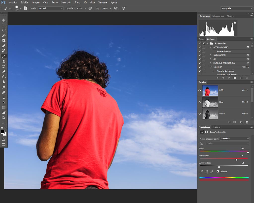 cambiar color en Adobe Photoshop