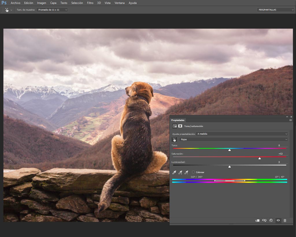 Saturar con máscaras de luminosidad