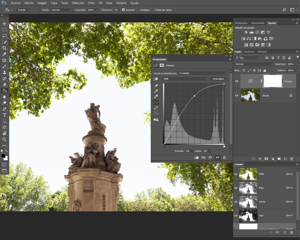 Curvas de Adobe Photoshop