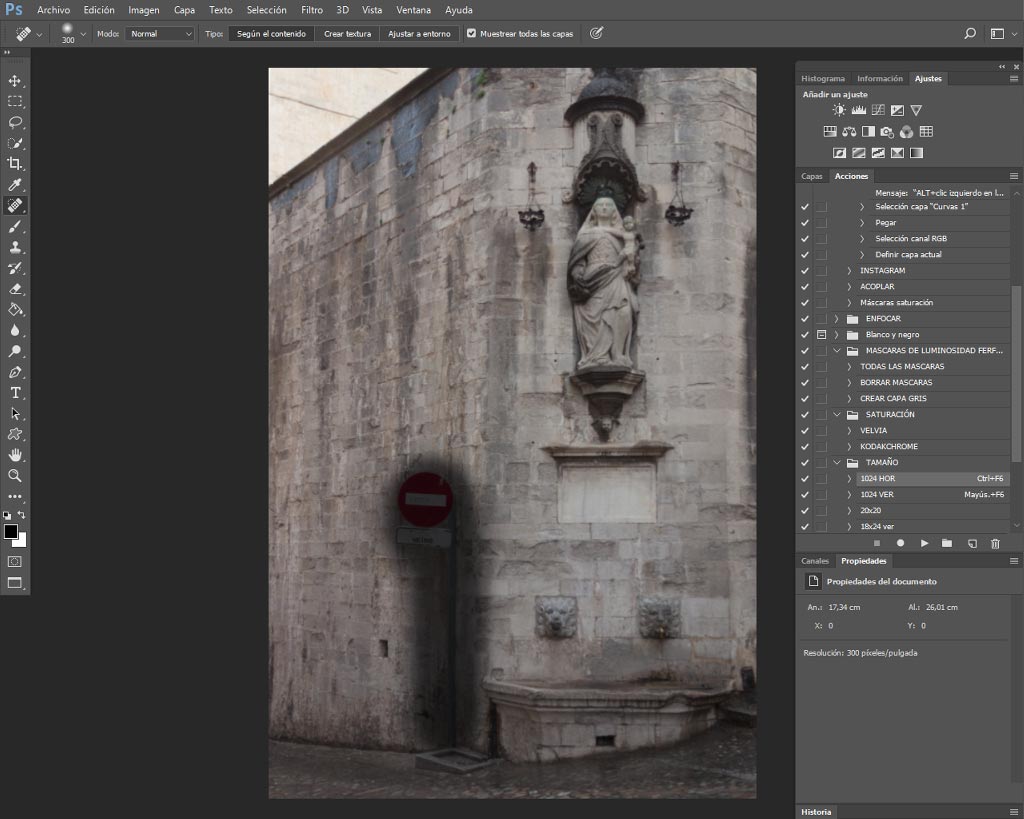 Según el contenido de Photoshop