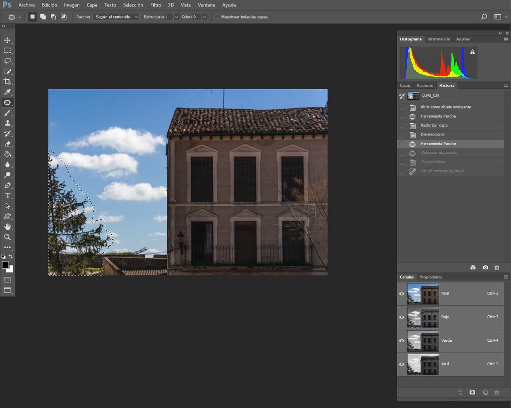 Según el contenido de Photoshop