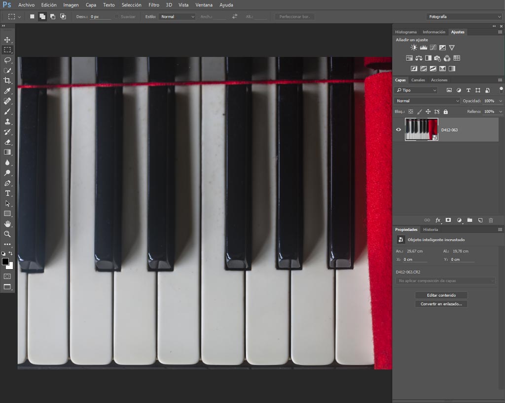 Espacio de trabajo Photoshop CC2015