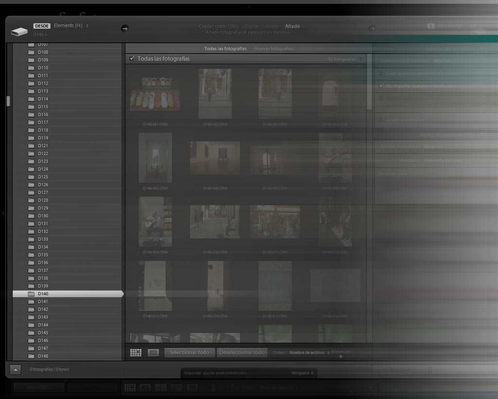 Previsualizaciones en Adobe Lightroom