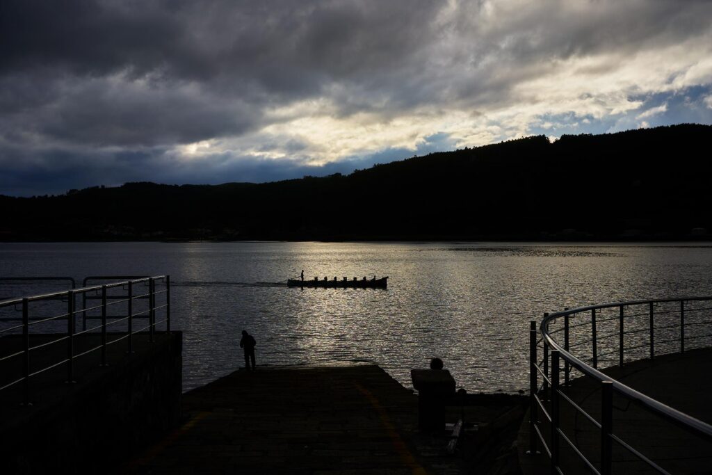 Atardecer en la ría Antes del disparo